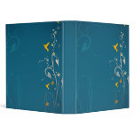 lovely hummingbirds and swirl flower design vinyl binders