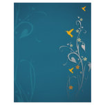 lovely hummingbirds and swirl flower design full color flyer