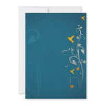 lovely hummingbirds and swirl flower design personalized invitations