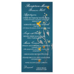 lovely hummingbirds and swirl flower wedding personalized rack card