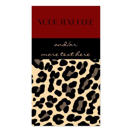 Lovely in Leopard Business Card (front side)