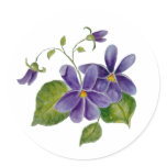 Lovely In Purple.... Round Stickers
