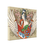 lovely japanese geisha girl angel vector art