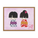 Lovely Kokeshi Doll Postcard by Princess_Monkey Lovely Kokeshi Doll Postcard