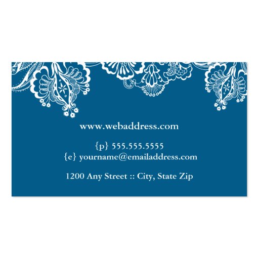 Lovely Lace Business Cards (back side)
