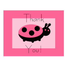 Lovely Ladybug Thankyou Postcards