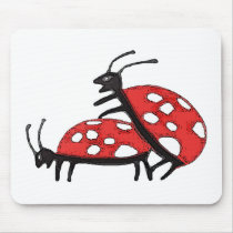 Lovely Ladybugs Mouse Pads