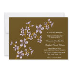 Lovely Lavender Cherry Blossom Wedding Invitation