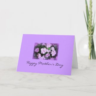 Lovely Lavender Impatiens card