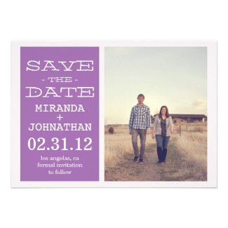 Lovely Lavender Photo Save The Date Invites