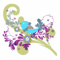 lovely little blue bird vector photo sculptures