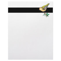 lovely little goldfinch bird personalized letterhead
