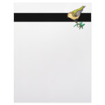 lovely little goldfinch bird personalized letterhead