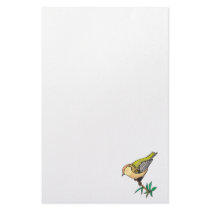 lovely little goldfinch bird stationery design