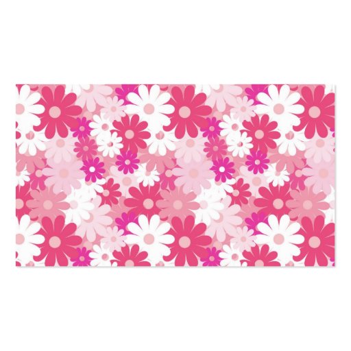 Lovely Magenta Pink Daisy - Simple Elegant Floral Business Card Templates (back side)