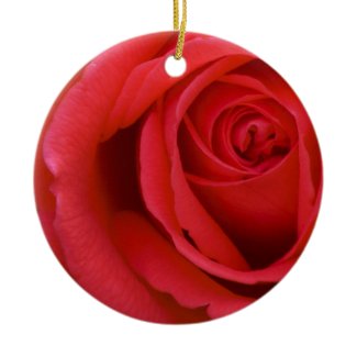 Lovely Merry Red Rose Christmas Tree Ornaments