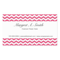 Lovely, modern, trend pink chevron professional business cards