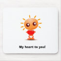 lovely, My heart to you! mousepads