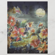Lovely Night Garden Painting Flyer