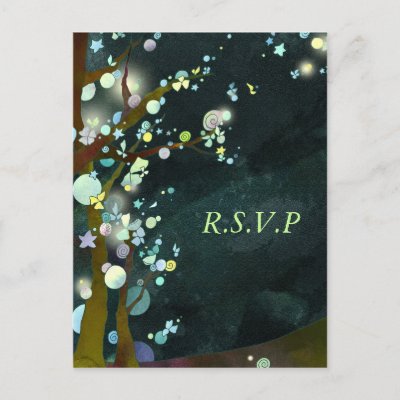 Lovely Night: Wedding RSVP Postcards