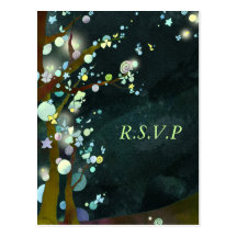 Lovely Night: Wedding RSVP Postcards