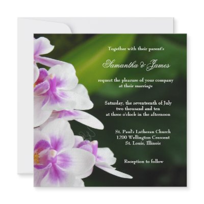 Lovely Orchid Wedding Invitation (10-pack)