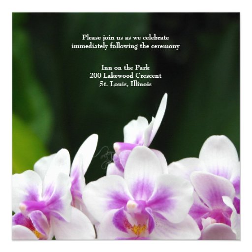 Lovely Orchid Wedding Invitation
