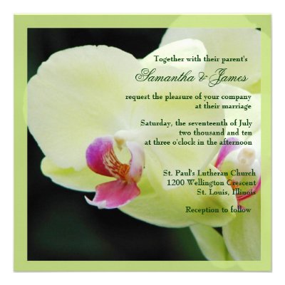 Lovely Orchid Wedding Invitation