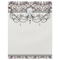 lovely ornate ivory on grey taupe damask flyer