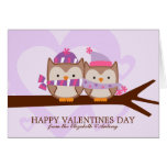 Lovely Owl Couple Valentines Day Card