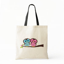 Lovely Owls Canvas Bags