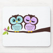 Lovely Owls Mousepads