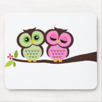 Lovely Owls Mousepads