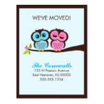 Lovely Owls Moving Announcements Post Cards