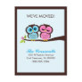 Lovely Owls Moving Announcements Post Cards