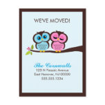 Lovely Owls Moving Announcements postcards
