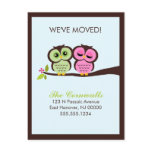 Lovely Owls Moving Announcements Post Cards