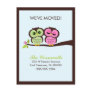 Lovely Owls Moving Announcements Post Cards