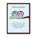 Lovely Owls Moving Announcements postcards