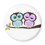Lovely Owls Refrigerator Magnets
