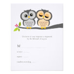 Lovely Owls Wedding Response Cards Personalized Invites