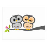 Lovely Owls Wedding Response Cards Postcards