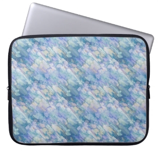 Lovely Pastel Blue & Pink  Laptop Sleeve 15 inch