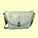 Lovely Pastel Green Floral Messenger Bag messenger bags