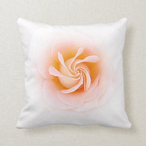 Lovely Peach Colored Rose Throw Pillow Zazzle