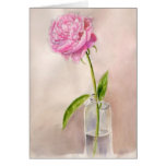 Lovely Peony Flower Note Card cards
