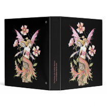 Lovely Pink Fairy and Flowers Binder