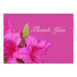 Lovely pink flower thank you blank note card card