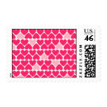 Lovely Pink Hearts Postage