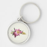 Lovely Pink Lilies Keychains